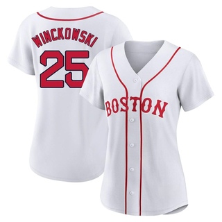 Authentic Josh Winckowski Women's Boston Red Sox 2021 Patriots' Day Jersey - White